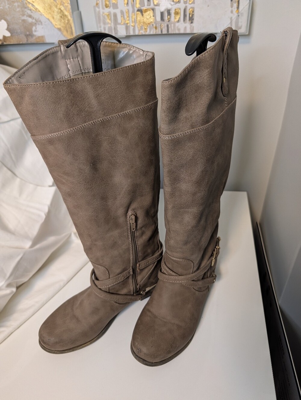 Aldo Size 40 Women’s Taupe Knee-High Riding Boots